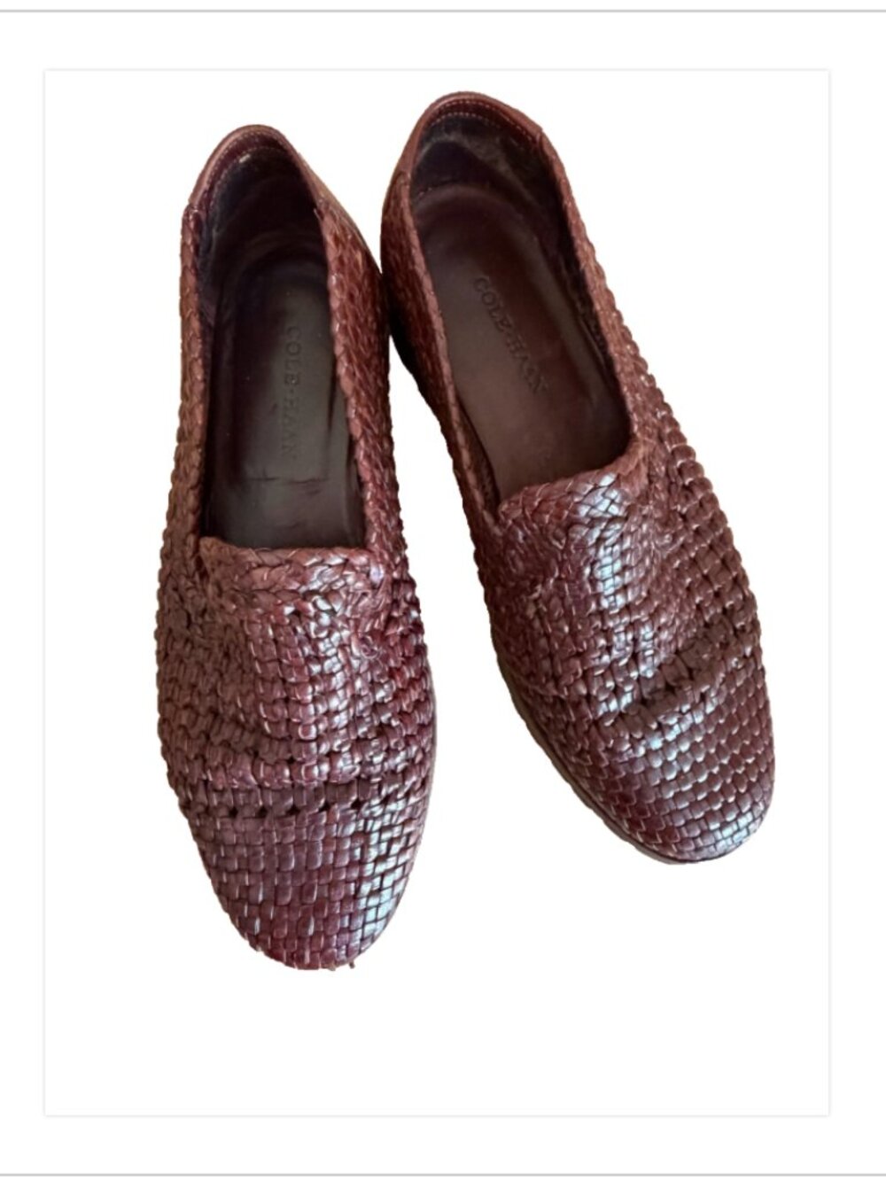 Cole Haan Woven Leather Loafers, Sz 9.5